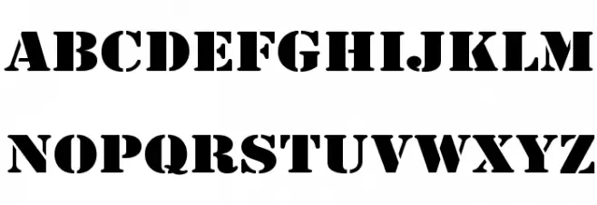 Army Wide Schriftart Groß