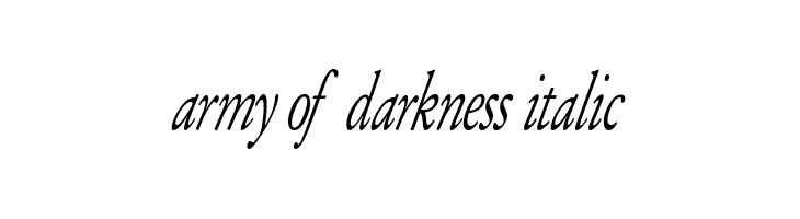 Army of Darkness Italic  免费字体下载