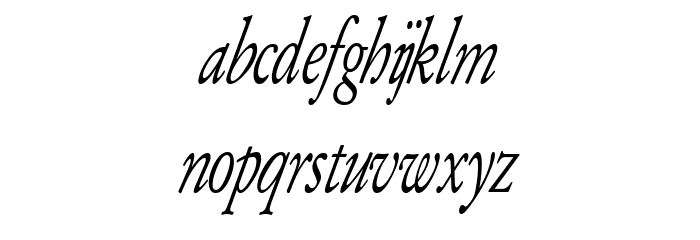 Army of Darkness Italic Font LOWERCASE