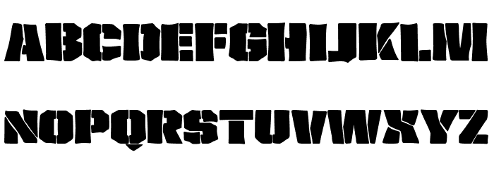 Army of the Ending Font LOWERCASE