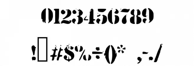 ArmyStamp Font OTHER CHARS
