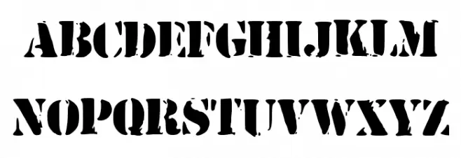 ArmyStamp Schriftart Groß