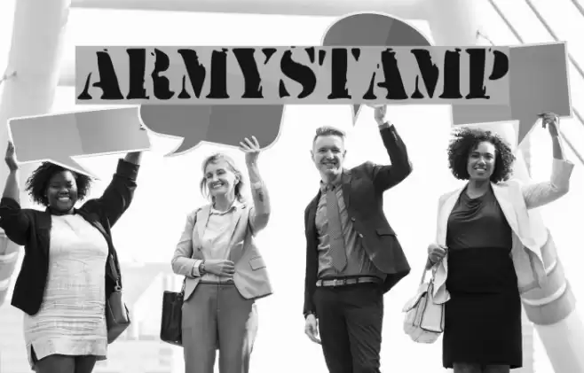 ArmyStamp Font examples