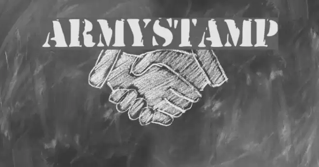 ArmyStamp Font examples