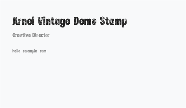 Arnel Vintage Demo Stamp Business Card