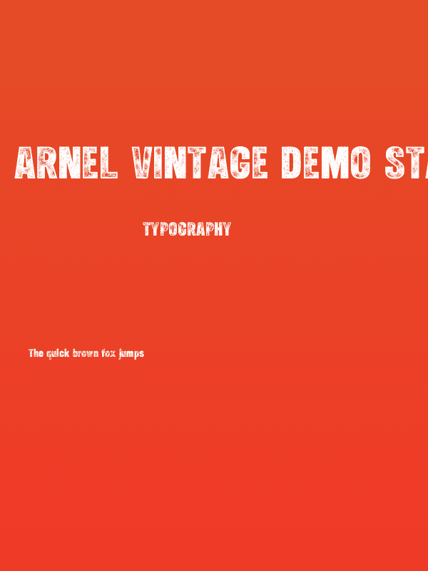 Arnel Vintage Demo Stamp Poster