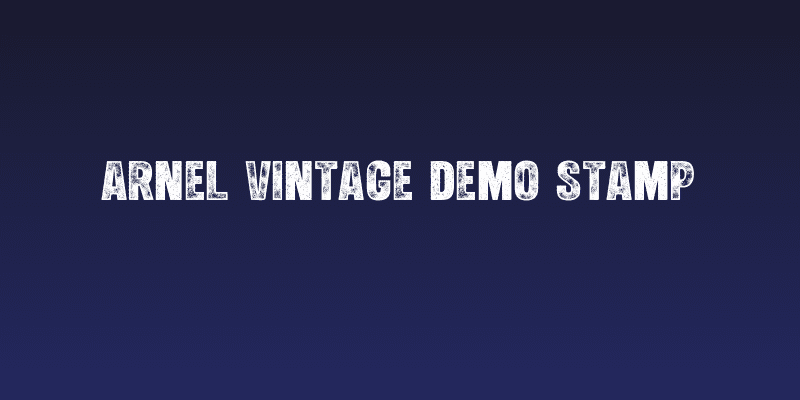 Arnel Vintage Demo Stamp Social Header