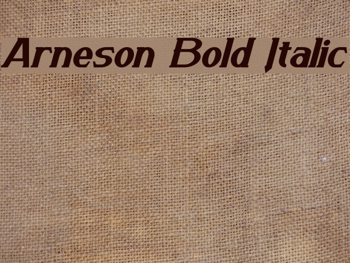 Arneson Bold Italic Example 1