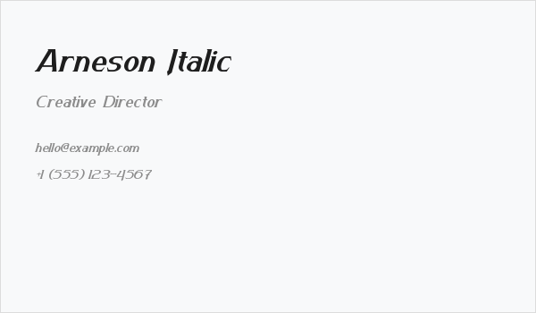 Arneson Italic Business Card