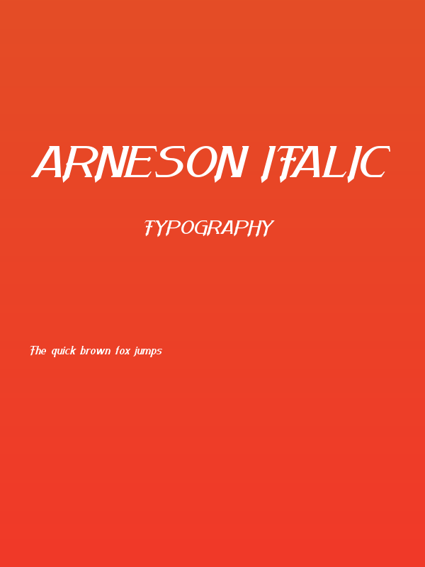 Arneson Italic Poster