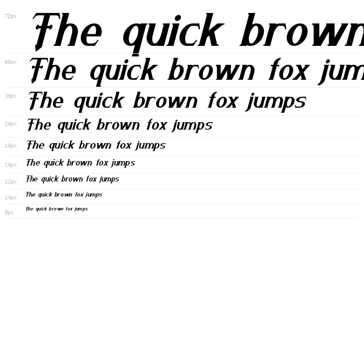 Arneson Italic Waterfall