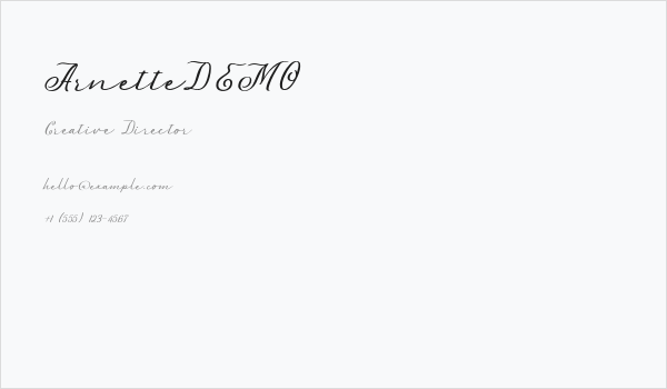 ArnetteDEMO Business Card