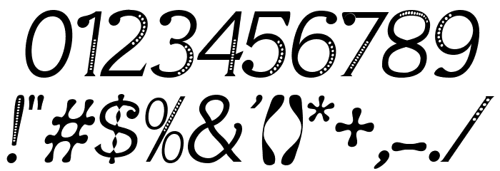 ArnoiaDisplay-Italic Font OTHER CHARS