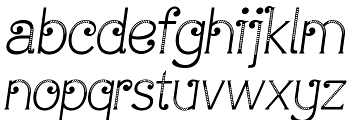 ArnoiaDisplay-Italic Font LOWERCASE