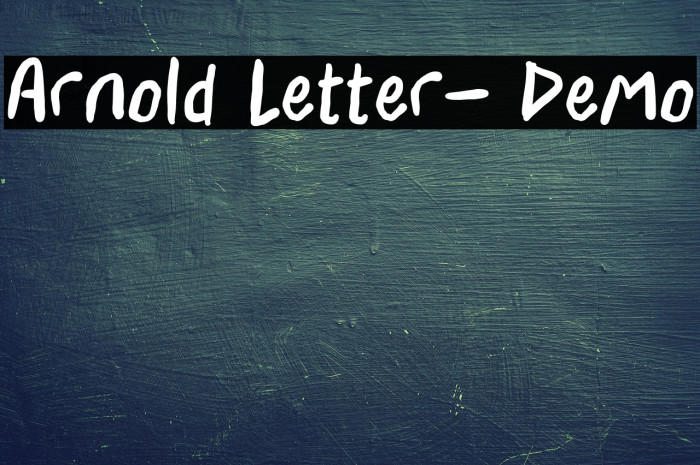 Arnold Letter- Demo Example 3