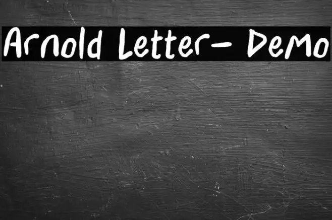 Arnold Letter- Demo Font | Free Download (TTF/OTF) | FFonts.