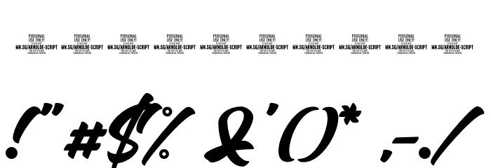 Arnolde Script PERSONAL USE Regular Font OTHER CHARS