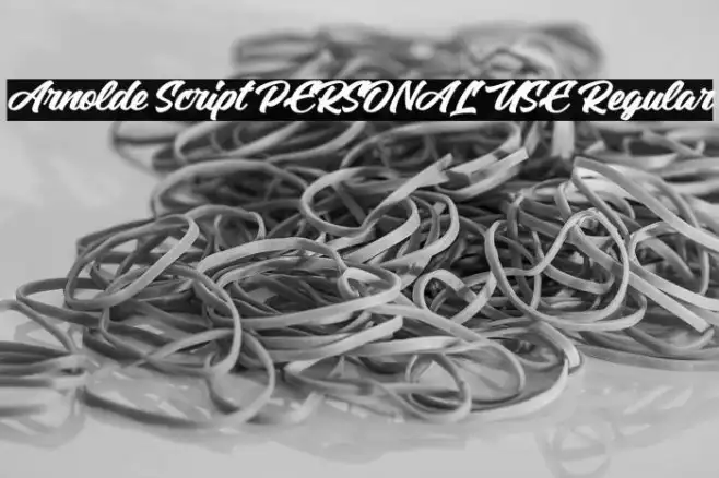 Arnolde Script PERSONAL USE Regular Example 3