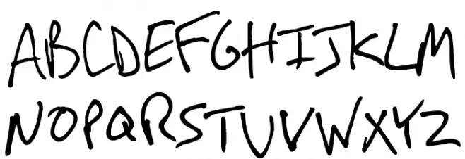Arnot Hand Шрифта ВЕРХНИЙ