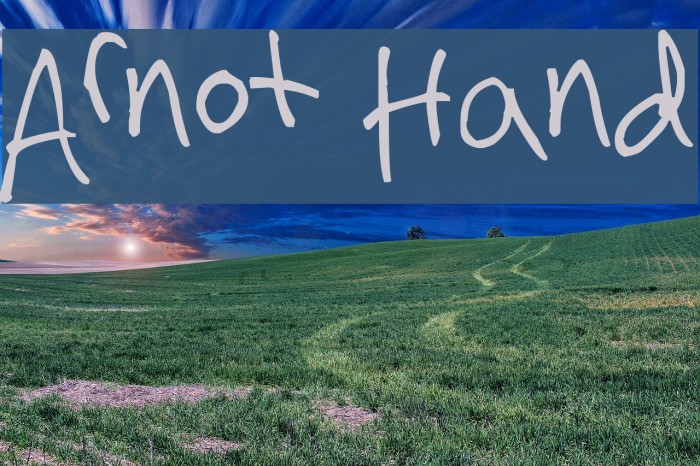 Arnot Hand Font examples