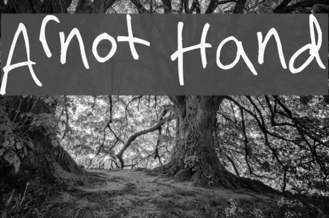 Arnot Hand Font examples