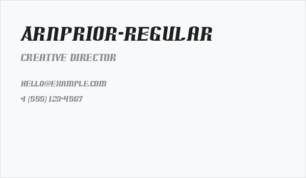 Arnprior-Regular Business Card