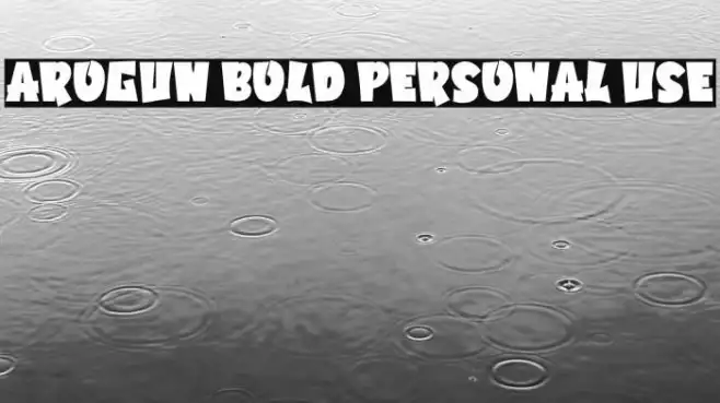 Arogun Bold Personal Use Example 1
