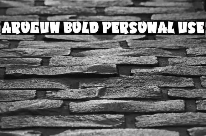 Arogun Bold Personal Use Example 3
