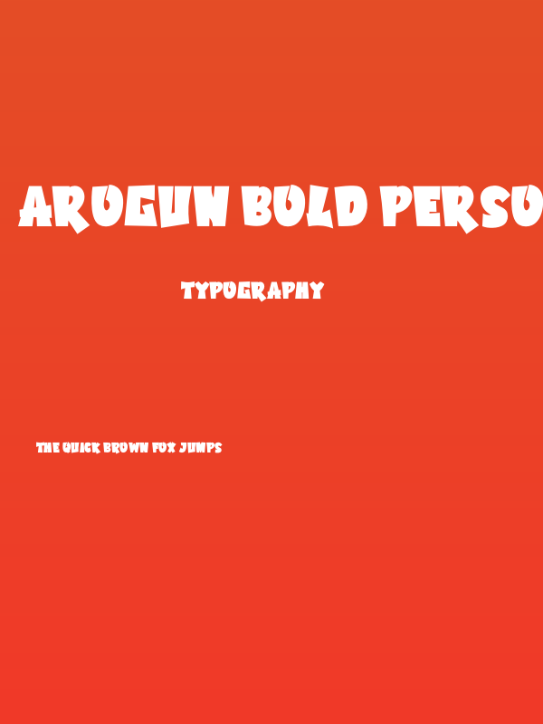 Arogun Bold Personal Use Poster