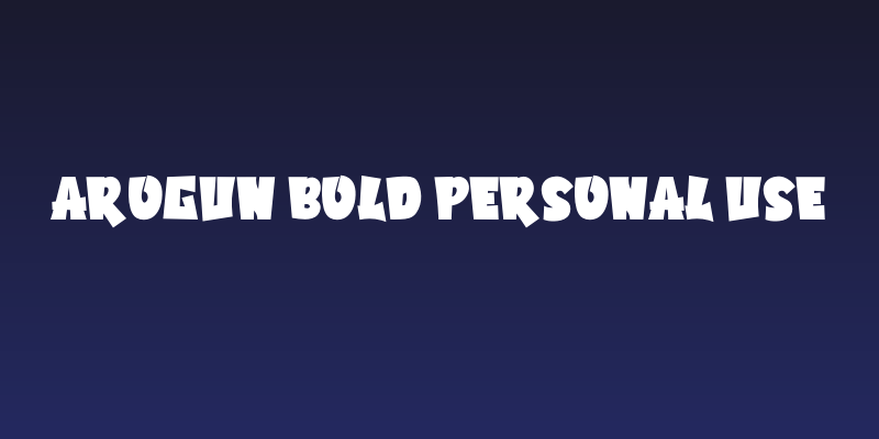 Arogun Bold Personal Use Social Header