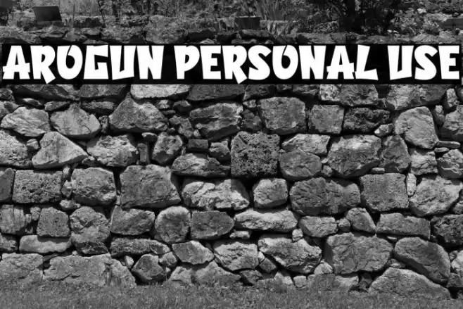 Arogun Personal Use Example 1