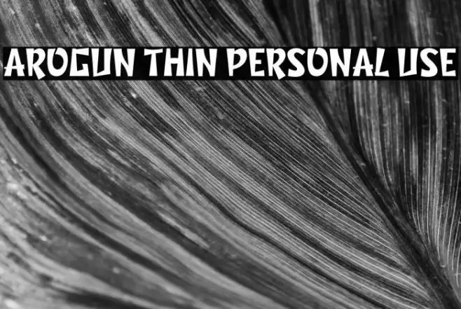 Arogun Thin Personal Use Example 1