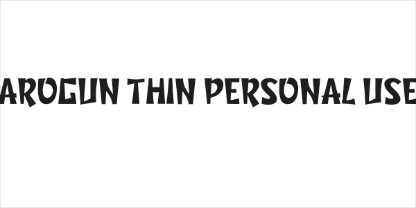 Arogun Thin Personal Use Logo