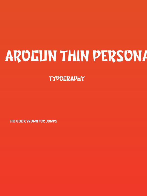 Arogun Thin Personal Use Poster