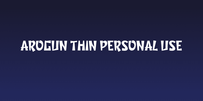 Arogun Thin Personal Use Social Header