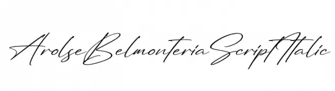 Arolse Belmonteria Script Italic  フリーフォントのダウンロード