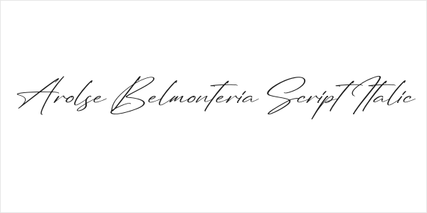Arolse Belmonteria Script Italic Logo