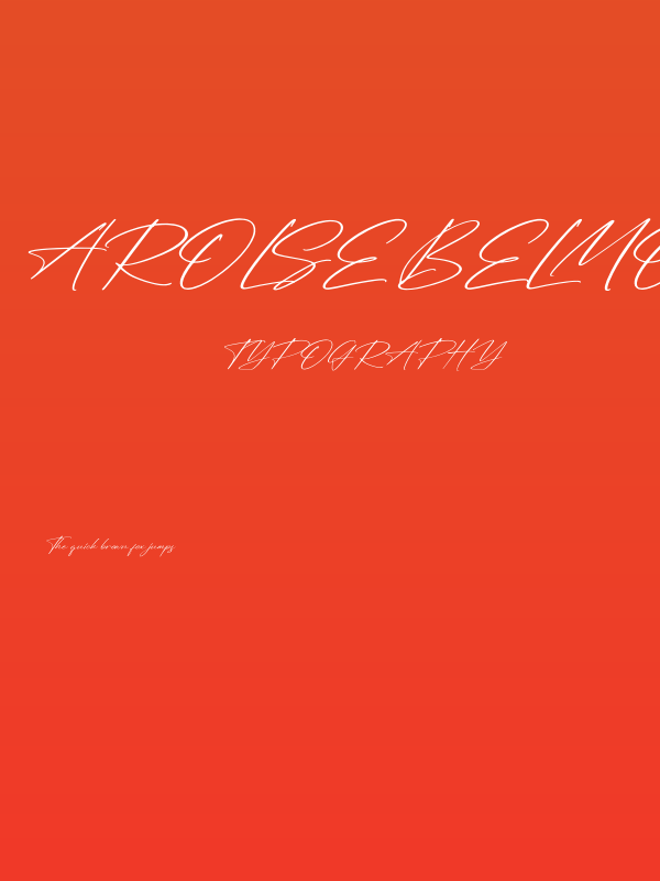 Arolse Belmonteria Script Italic Poster