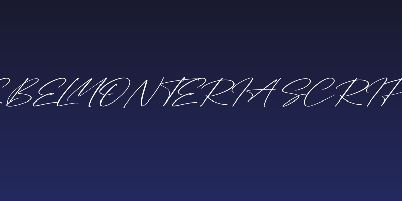 Arolse Belmonteria Script Italic Social Header