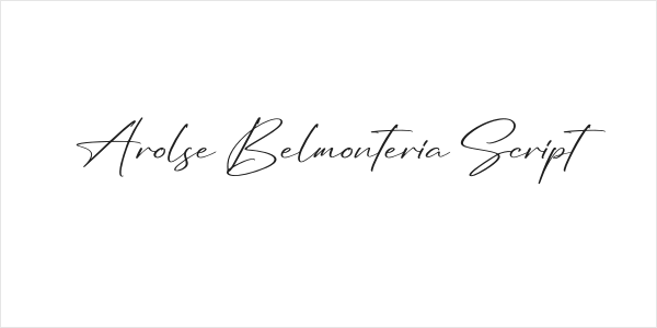 Arolse Belmonteria Script Logo