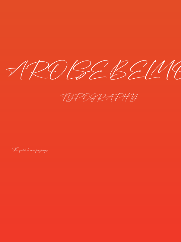 Arolse Belmonteria Script Poster
