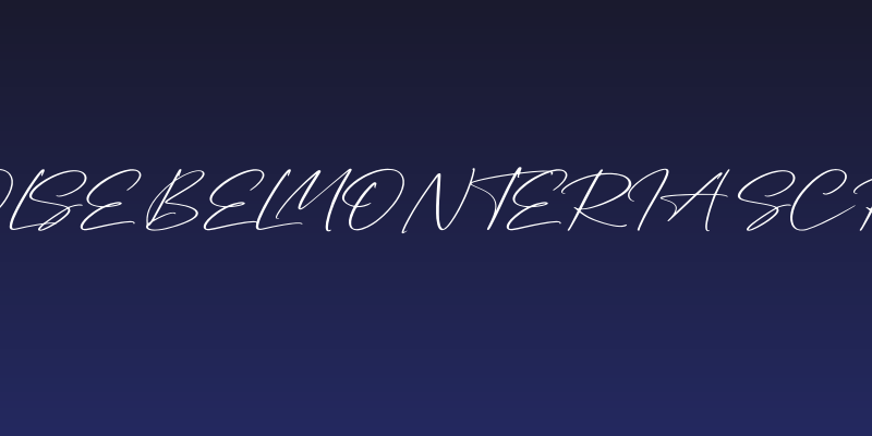 Arolse Belmonteria Script Social Header