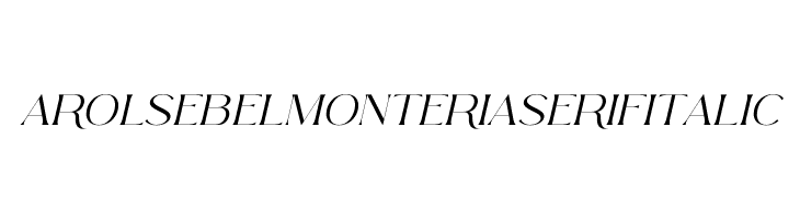 Arolse Belmonteria Serif Italic फ़ॉन्ट