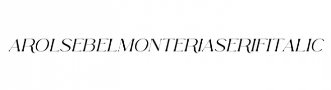 Arolse Belmonteria Serif Italic  Frei Schriftart Herunterladen