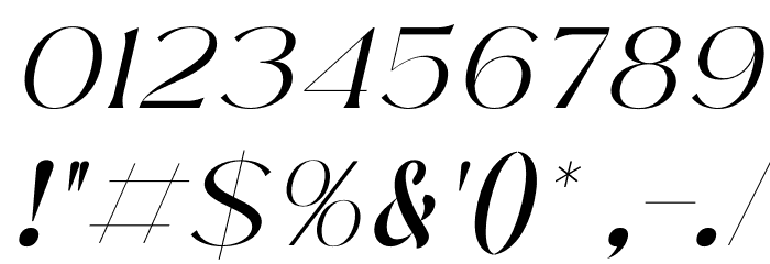 Arolse Belmonteria Serif Italic Font OTHER CHARS