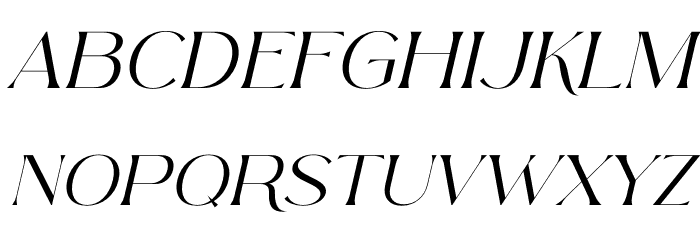 Arolse Belmonteria Serif Italic Font UPPERCASE