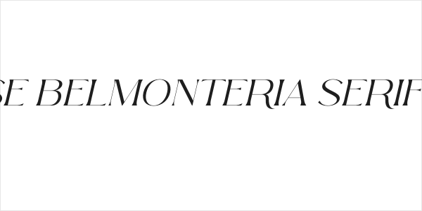 Arolse Belmonteria Serif Italic Logo