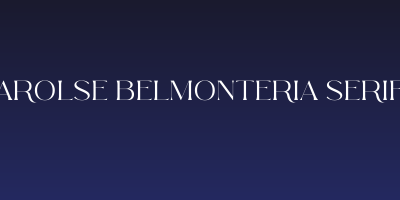 Arolse Belmonteria Serif Social Header