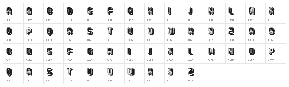 Aroma Regular Character Map