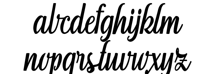 Aromabar Personal Use Font LOWERCASE
